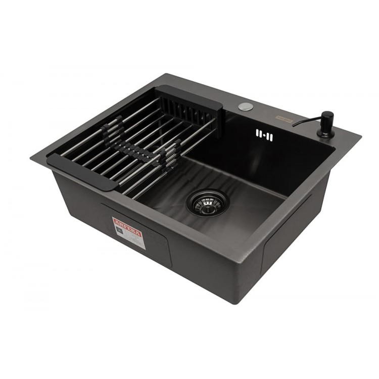 Мойка кухонная Arfeka Eco Black с коландером AR 001 и дозатором AR DS 11 Мойка кухонная Arfeka Eco Black с коландером AR 001 и дозатором AR DS 11